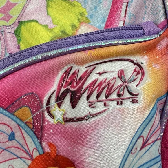 VTG Y2K Winx Club Backpack Small Mini Collectible Character Pink Fairies 2013